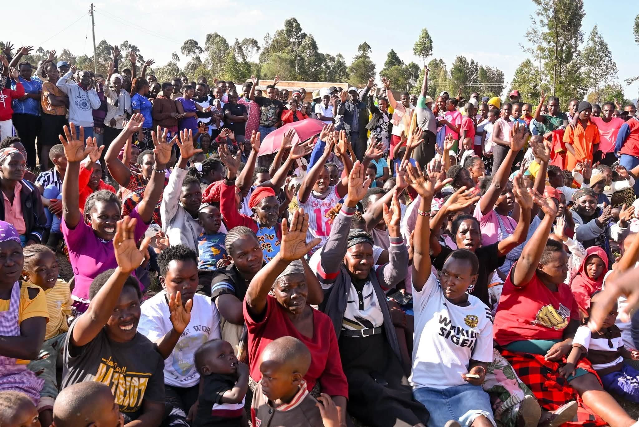 Supporters gathered at a Chepkirui Kones campaign event